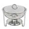 3 Pack Round Chafing Dishes 5 Stainless Steel FullSize Buffet Tray Set For Catering Weddings Event 1