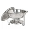 3 Pack Round Chafing Dishes 5 Stainless Steel FullSize Buffet Tray Set For Catering Weddings Event 2