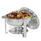 3 Pack Round Chafing Dishes 5 Stainless Steel FullSize Buffet Tray Set For Catering Weddings Event 6
