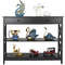 Black Console Table With Drawer  Storage Shelf  Sturdy Sofa Table Hallway Furniture For Living Room 0