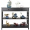 Black Console Table With Drawer Storage Shelf Sturdy Sofa Table Hallway Furniture For Living Room 0