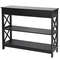 Black Console Table With Drawer  Storage Shelf  Sturdy Sofa Table Hallway Furniture For Living Room 3