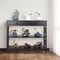 Black Console Table With Drawer Storage Shelf Sturdy Sofa Table Hallway Furniture For Living Room 4