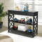 Black Console Table With Drawer  Storage Shelf  Sturdy Sofa Table Hallway Furniture For Living Room 5
