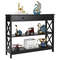 Black Console Table With Drawer  Storage Shelf  Sturdy Sofa Table Hallway Furniture For Living Room 6