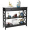 Black Console Table With Drawer  Storage Shelf  Sturdy Sofa Table Hallway Furniture For Living Room 8