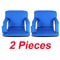 Set Of 2 Portable Stadium Seats Reclining Bleacher Chairs With 5 Positions Blue Comfortable For Ou 0