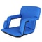 Set Of 2 Portable Stadium Seats Reclining Bleacher Chairs With 5 Positions Blue Comfortable For Ou 7