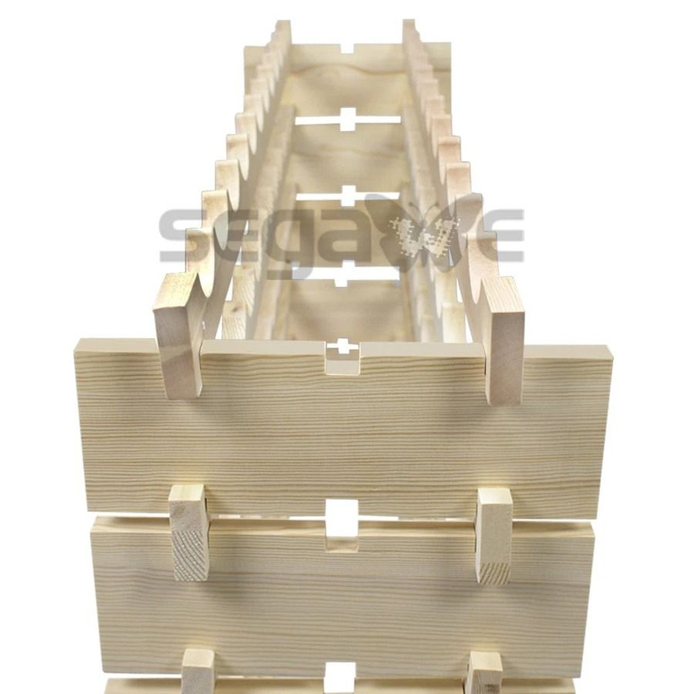72 Bottles Wine Rack Holder 6Tier Stackable Solid Wood Storage Display Shelves For Wine Lovers 7