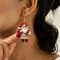 Christmas Santa Claus Earrings Acrylic For Girlfriend Women Holiday Jewelry Double Sided Ear Pendan 2