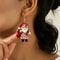 Christmas Santa Claus Earrings Acrylic For Girlfriend Women Holiday Jewelry Double Sided Ear Pendan 2