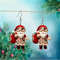 Christmas Santa Claus Earrings Acrylic For Girlfriend Women Holiday Jewelry Double Sided Ear Pendan 8
