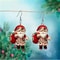 Christmas Santa Claus Earrings Acrylic For Girlfriend Women Holiday Jewelry Double Sided Ear Pendan 8