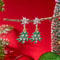 Pearl Snowflake Earrings Christmas Rhinestone Imitation Star Tree Bell Drop Dangle Jewelry Holiday 2