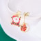 Cartoon Christmas Earrings Asymmetric Drop Earrings Enamel Santa Claus Bow Gift Box Star Tassel Jew 4