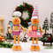 Christmas Decoration Polar Fluffy Cartoon Retractable Gingerbread Man Decorative Legs 0