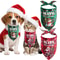 Santa Claus Snowman Dog Bandanas Christmas Plaid Pet Scarf Triangle Saliva Towel Holiday Pet Access 3