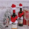 Scarf Hat Wine Bottle Decor, Red Christmas Bottle Covers, Xmas Dinner Table New Year Party Home Decoration