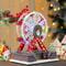 Xmas Santa Claus Spinning Light Up Ferris Wheel, Octavo Music Box, New Year Christmas Gift, Home Party Decoration