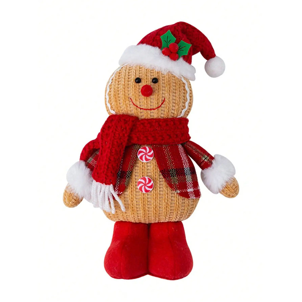 Christmas Gingerbread Doll Cute Gingerbread Man Design Toy Stuffed Pillow Decoration Festive Holida 6