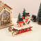 Runtow 1Pc Christmas Wooden, Santa Claus Sleigh, Snowman Elk Decoration, Home Christmas DIY, Decoration, Christmas Gift