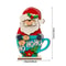 Festive Wooden Santa in Mug Ornament, Christmas Home Decor, Ho Ho Ho Holiday Decoration, Rustic Xmas Ornament Gift