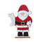 Festive Wooden Santa Claus Ornament, Christmas Decor Figurine with The List Scroll, Holiday Tabletop Decoration
