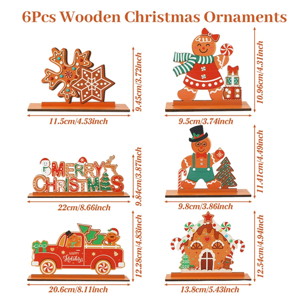 Christmas Wooden Table Decorations, Merry Christmas Sign, Table Centerpiece, Xmas Ornaments, Navidad Natal New Year