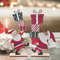 Wooden Christmas Santa Claus Ornaments, Stacking Gift Decor, Festive Holiday Home Decoration