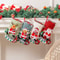 Linen Christmas Gift Stockings 3D Santa Claus Elk Knitted Hanging Decorative Stocking Candy Bag For 2