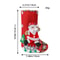 Linen Christmas Gift Stockings 3D Santa Claus Elk Knitted Hanging Decorative Stocking Candy Bag For 8