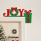 Christmas JOY Door Topper Decor Festive Hanging Ornament For Home Door Office Red And Green Wreath 0