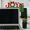 Christmas JOY Door Topper Decor Festive Hanging Ornament For Home Door Office Red And Green Wreath 3
