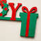 Christmas JOY Door Topper Decor Festive Hanging Ornament For Home Door Office Red And Green Wreath 4