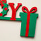 Christmas JOY Door Topper Decor Festive Hanging Ornament For Home Door Office Red And Green Wreath 4