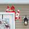 Wooden Door Corner Santa Claus Elk New Santa Claus Door Frame Decoration Holiday Door Decorations I 0