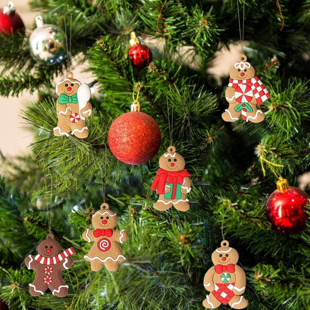 Assorted Gingerbread Figurines Ornaments Christmas Tree Hanging Decorations Gingerbread Man Ornamen 4
