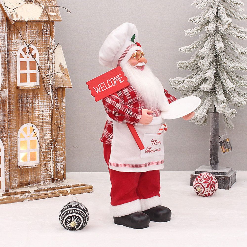 Merry Christmas Decorations For Home Christmas Standing Chef Santa Claus Xmas Ornaments Navidad Par 3