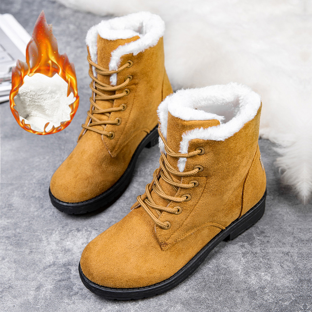 Flat Boots For Women Platform Ladies Shoes Plush Keep Warm Boots Cozy Winter Shoes Women 5