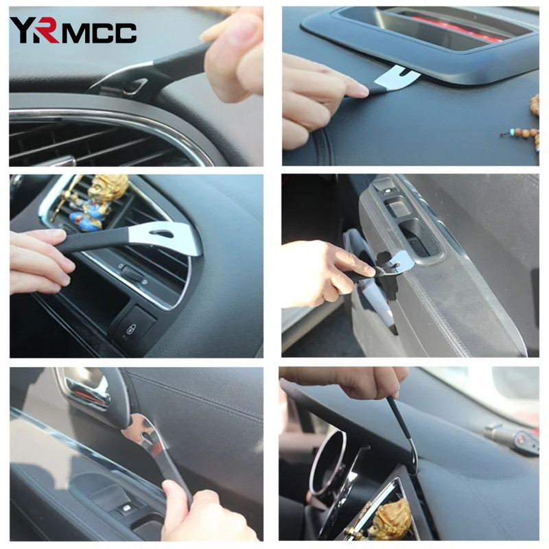 Durable Two End Trim Removal Level Pry Tools Car Trim Removal Tool Stainless Steel Car Door Panel A 4