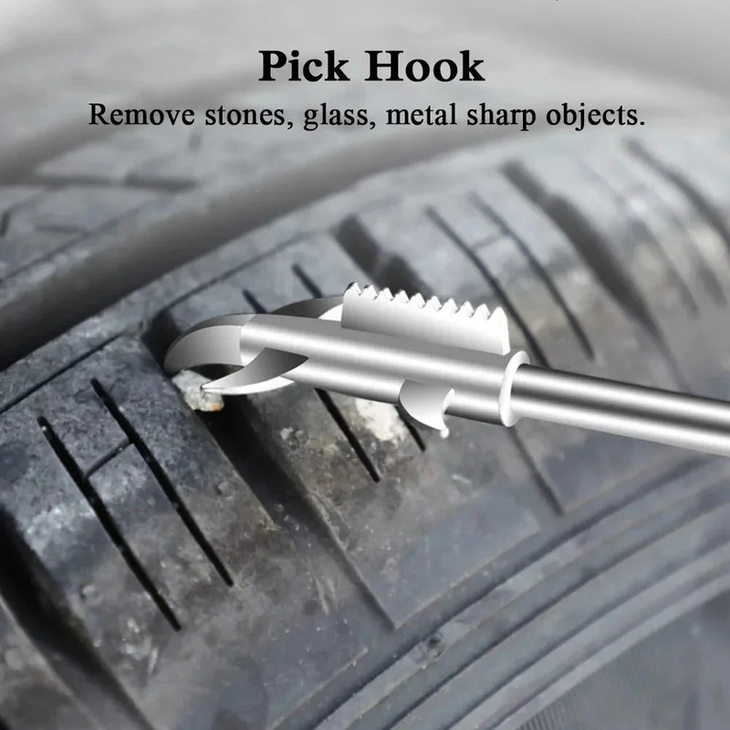 Car tire stone cleaning tool multifunctional tire stone cleaning hook stone picking device buckle picking hook removal stone