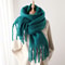 Cashmere Winter Scarf For Women Soft Thick Blanket Shawl With Tassels 12