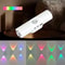 LED Night Light, USB Rechargeable Motion Sensor, 3 Colors RGB Lighting for Wardrobe, Kitchen, Under Cabinet, Christmas