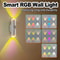 LED Night Light, USB Rechargeable Motion Sensor, 3 Colors RGB Lighting for Wardrobe, Kitchen, Under Cabinet, Christmas
