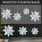 Rainbow Color 3D Snowflake Ornaments Large Hanging Snowflake Decor Set Hanging String 1