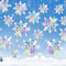 Rainbow Color 3D Snowflake Ornaments Large Hanging Snowflake Decor Set Hanging String 0