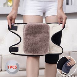 thickened winter warm knee pad, cold-proof thermal two-layer adjustable ski cycling leg warmer for men and women