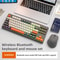 Wireless Keyboard Gaming Dual Mode Bluetooth Keyboard With Rainbow Light RGB PBT Ballcaps Silent Of 4