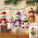 Wood Cartoon Xmas Tree Hanging Ornament Cute Christmas Snowman Pendants 0