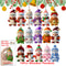 Wood Cartoon Xmas Tree Hanging Ornament Cute Christmas Snowman Pendants 2